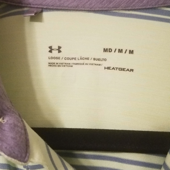 Under Armour Loose Heatgear Polo Size Medium - Picture 2 of 2